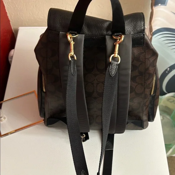 Coach Dual-Tone Black and Brown Diaper Backpack - Picture 13 of 13